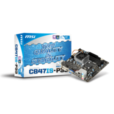 MB Celeron 847 MSI C847IS-P33  iNM70 Dual-Core1.1 GHz, VGA+DVI, SB, GNIC, 2DDR3, PCIx1, mITX